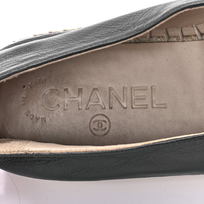 Chanel Lambskin CC Espadrilles 38 Black 8 of 10