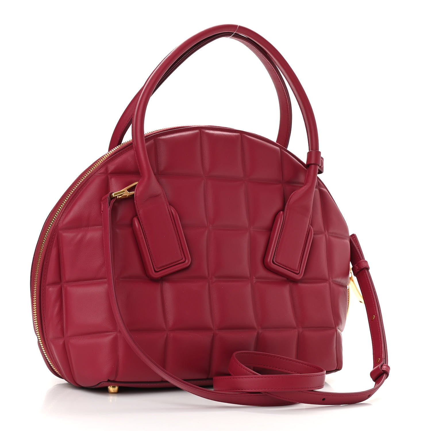 Bottega Veneta Butter Calfskin Padded Swoop Amaranto 3 of 9