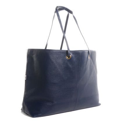 Saint Laurent Calfskin Large Neo Double Reversible Tote Navy 3 of 7