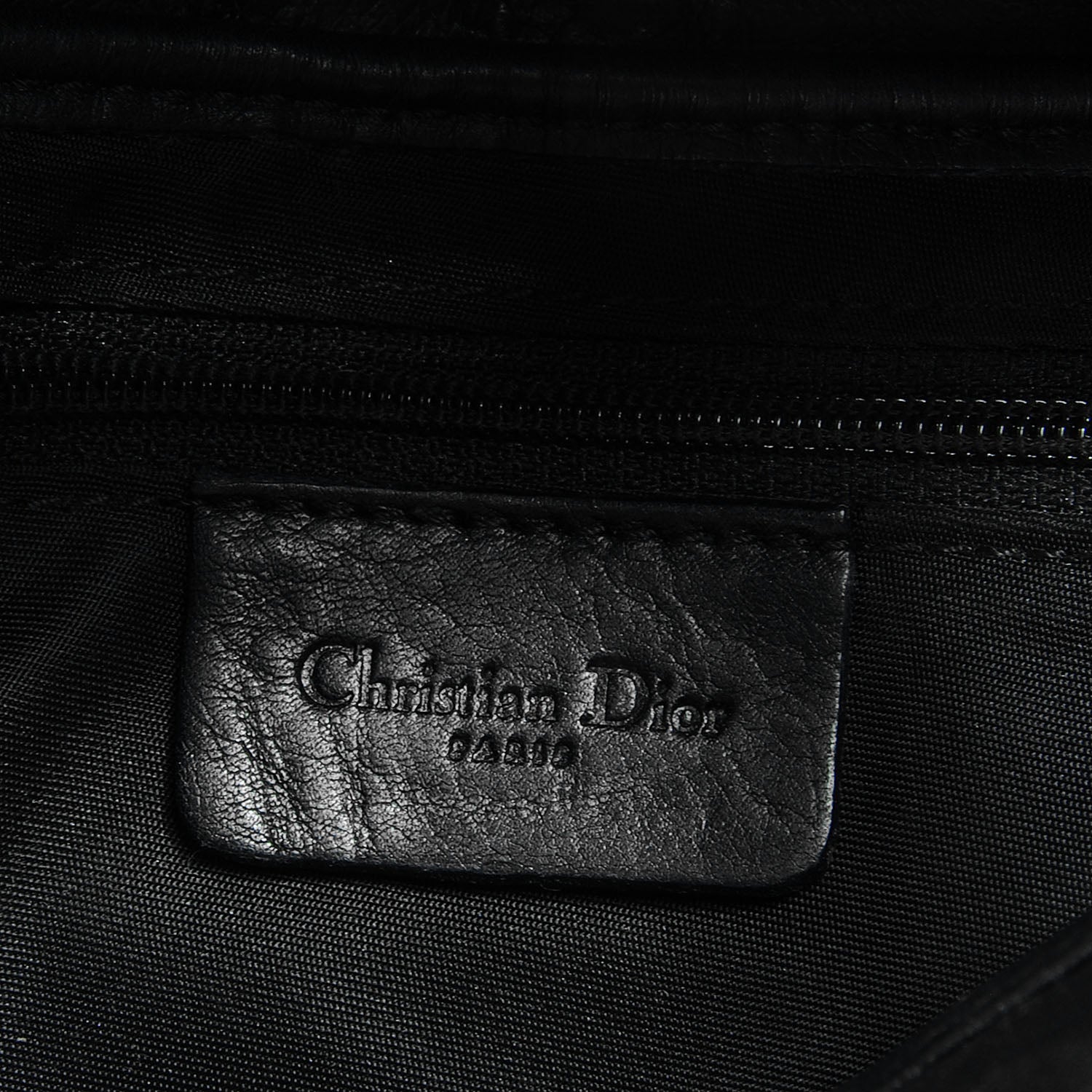Christian Dior Ostrich Saddle Bag Black 6 of 7