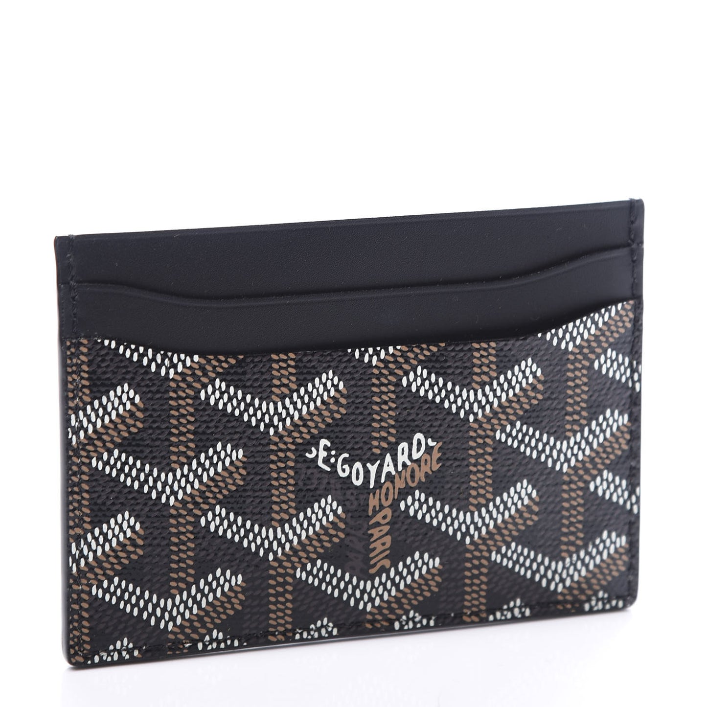 Goyardine Saint Sulpice Card Holder Black