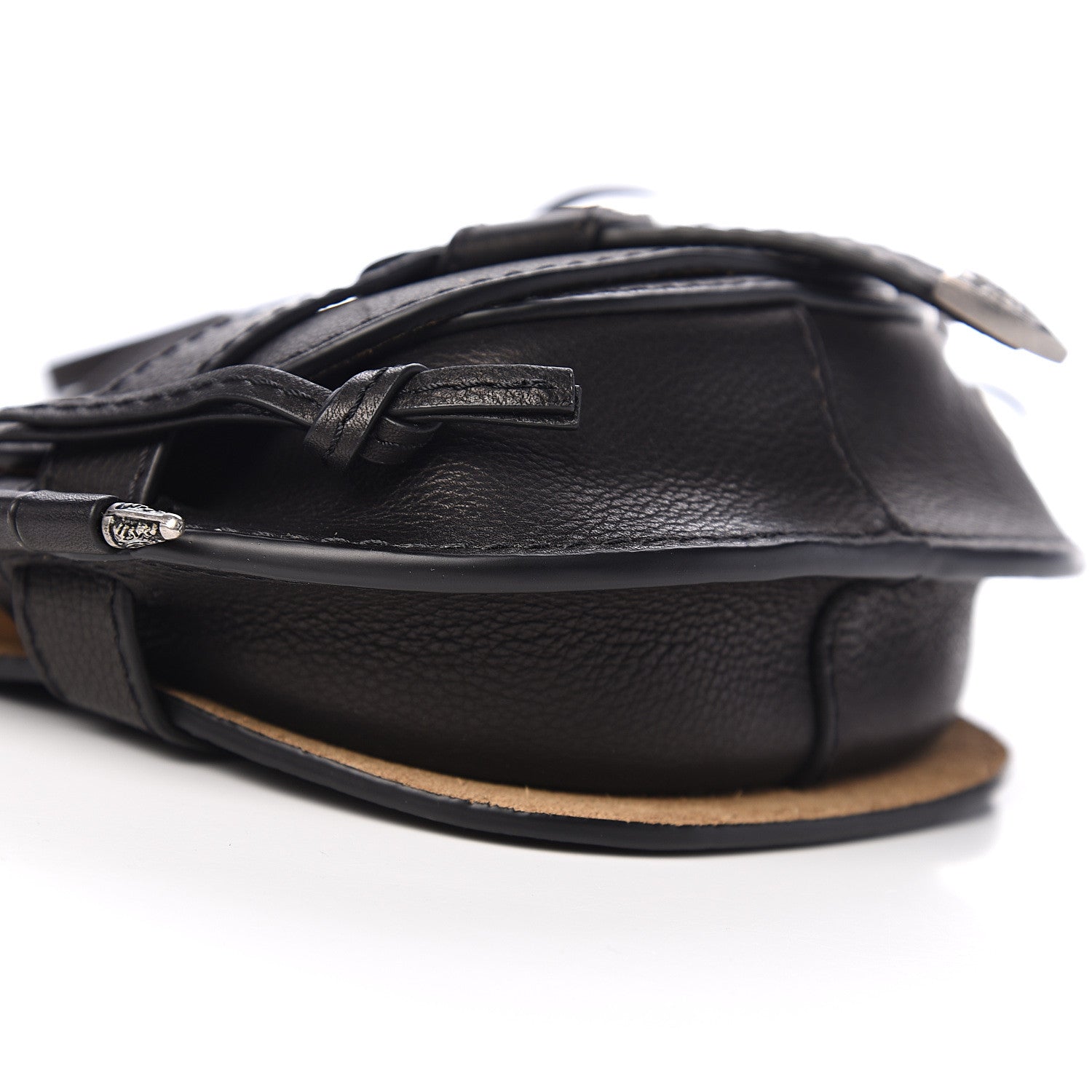 Loewe Grained Calfskin Mini Gate Western Crossbody Bag Black 7 of 9
