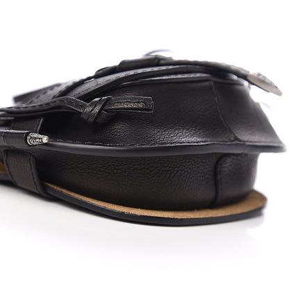 Loewe Grained Calfskin Mini Gate Western Crossbody Bag Black 7 of 9
