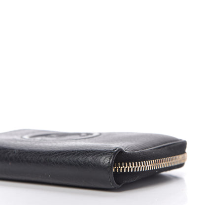 Gucci Pebbled Calfskin Medium Soho Zip Around Wallet Black 7 of 9