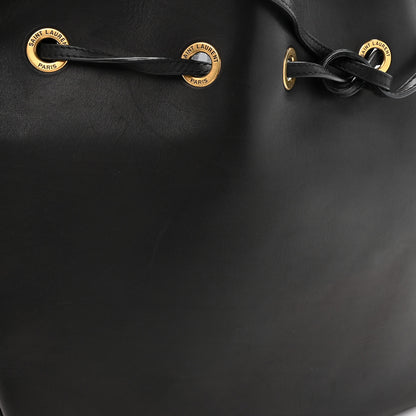 Saint Laurent Smooth Calfskin Paris VII Large Flat Hobo Black 13 of 13