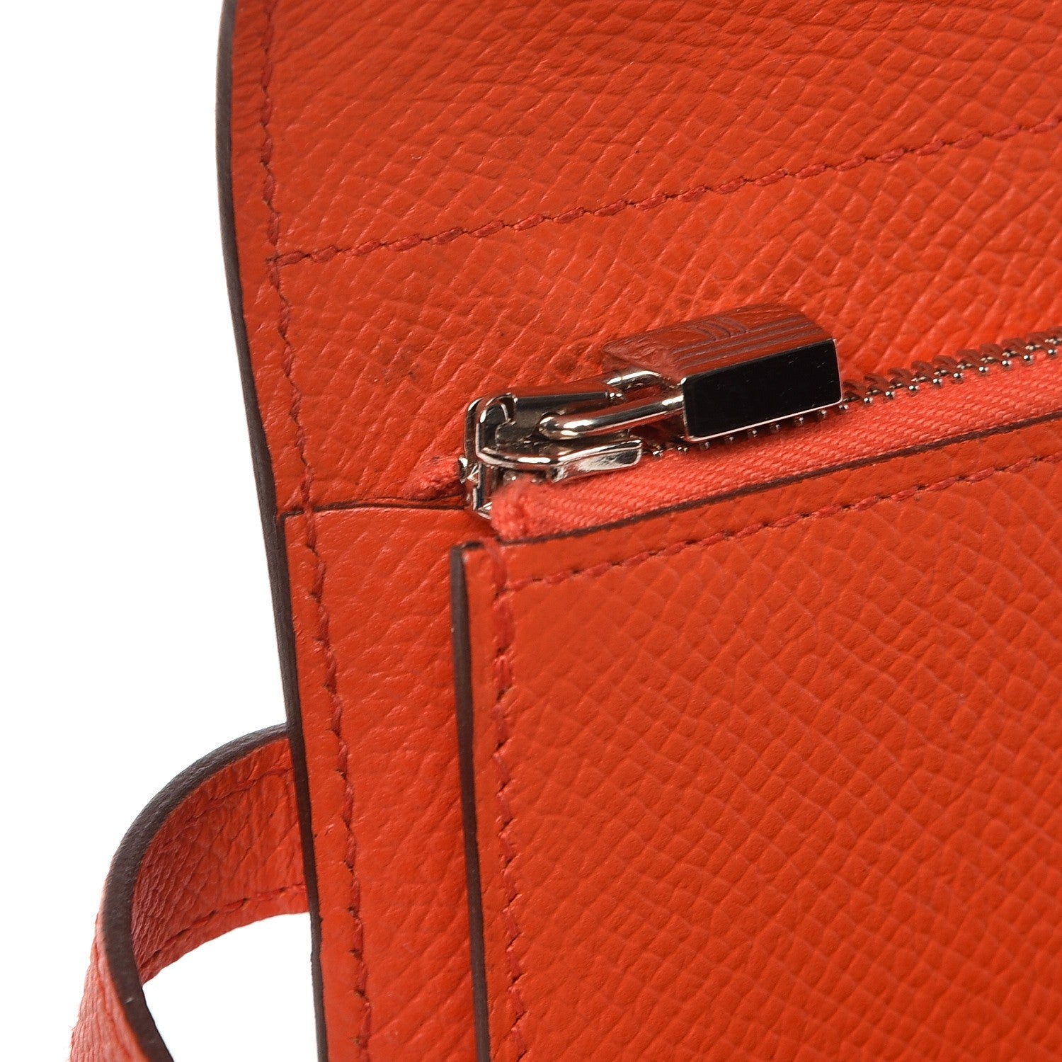 Hermes Epsom Medium Kelly Wallet Orange Poppy 10 of 10