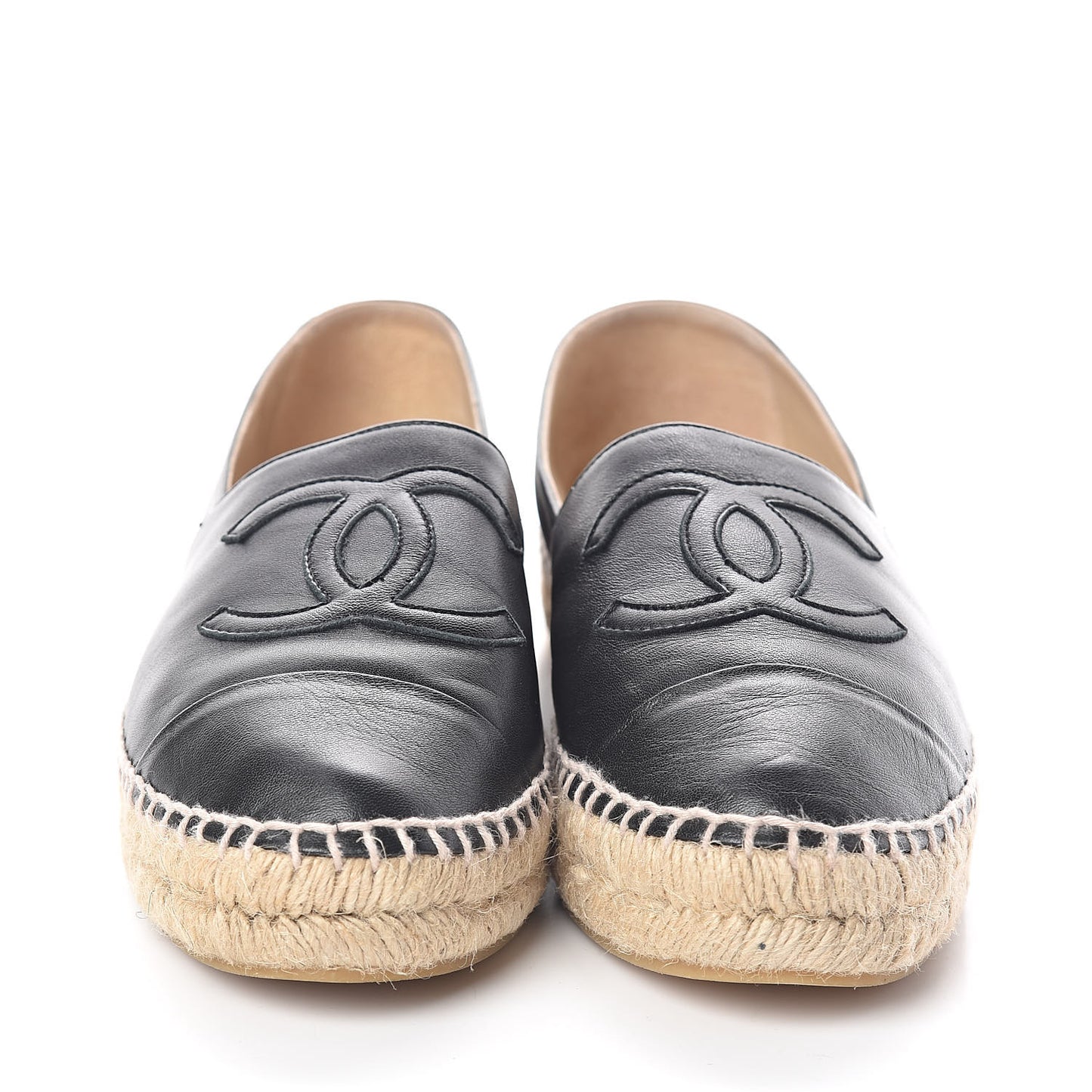 Lambskin CC Espadrilles 39 Black