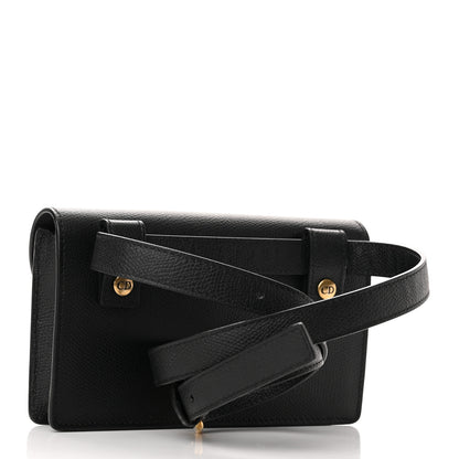 Christian Dior Grained Calfskin Saddle Belt Bag Black 3 of 9