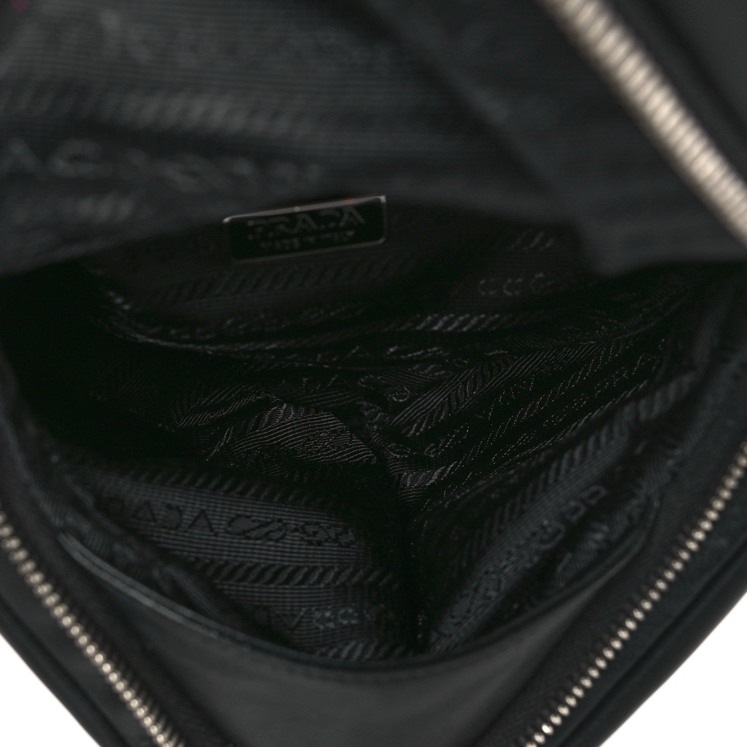 Prada Nappa Padded Signaux Triangle Crossbody Black 5 of 9