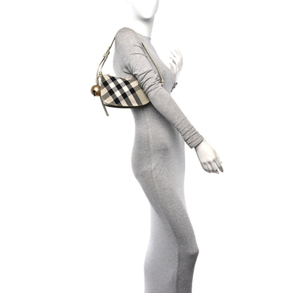 Burberry Jacquard Check Mini Shield Bag Lichen 2 of 10