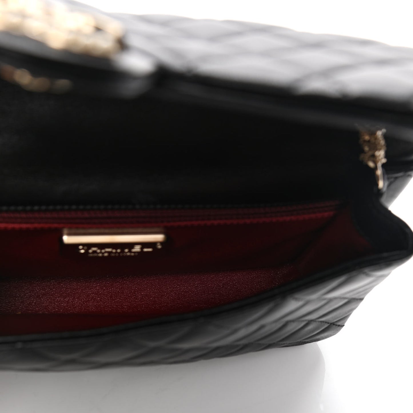 Lambskin Medium Westminster Pearl Flap Black
