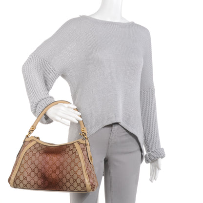 Gucci Monogram Lurex Small Scarlett Studded Interlocking G Hobo Bronze 2 of 7