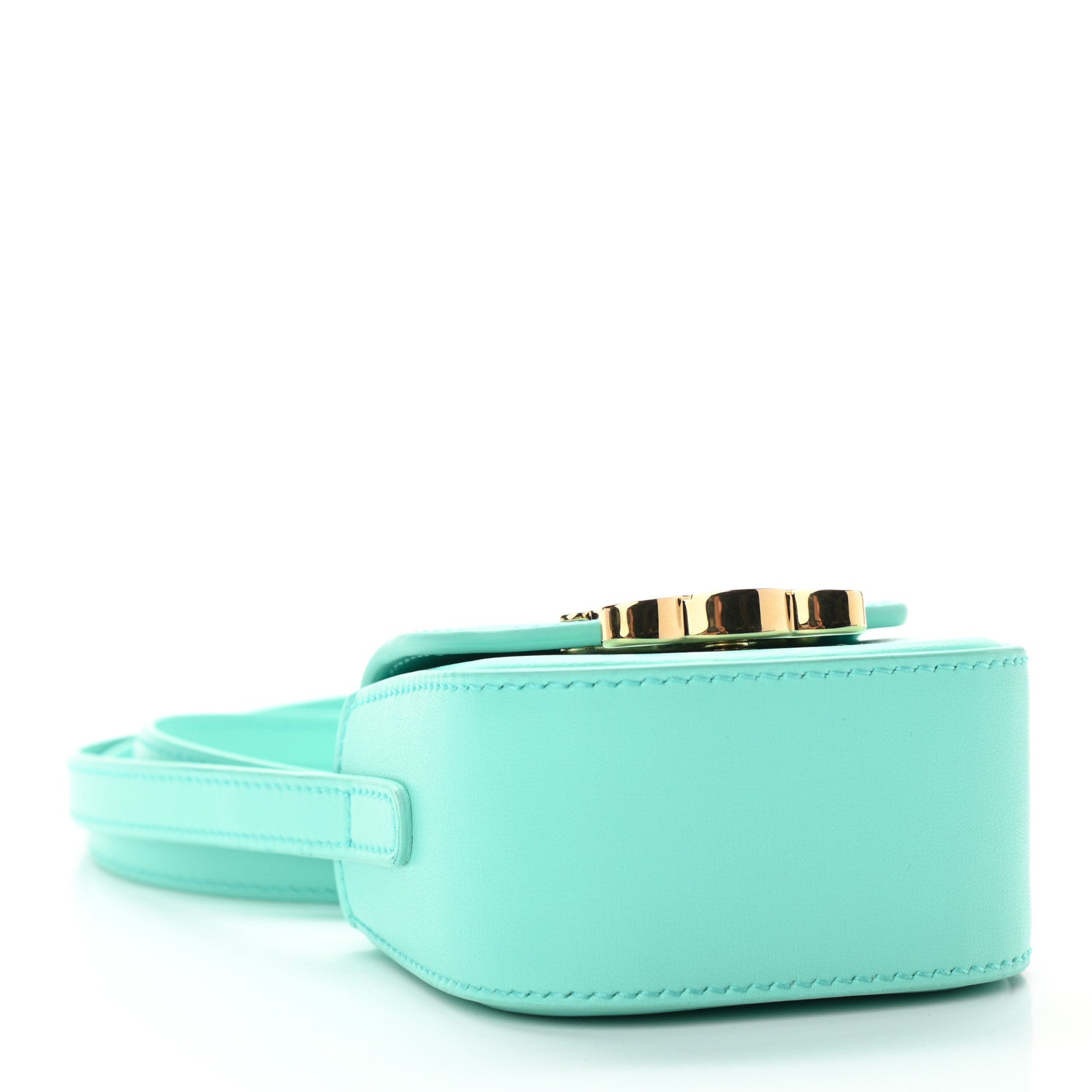 Celine Calfskin Triomphe Airpods Case With Strap Turquoise 4 of 12