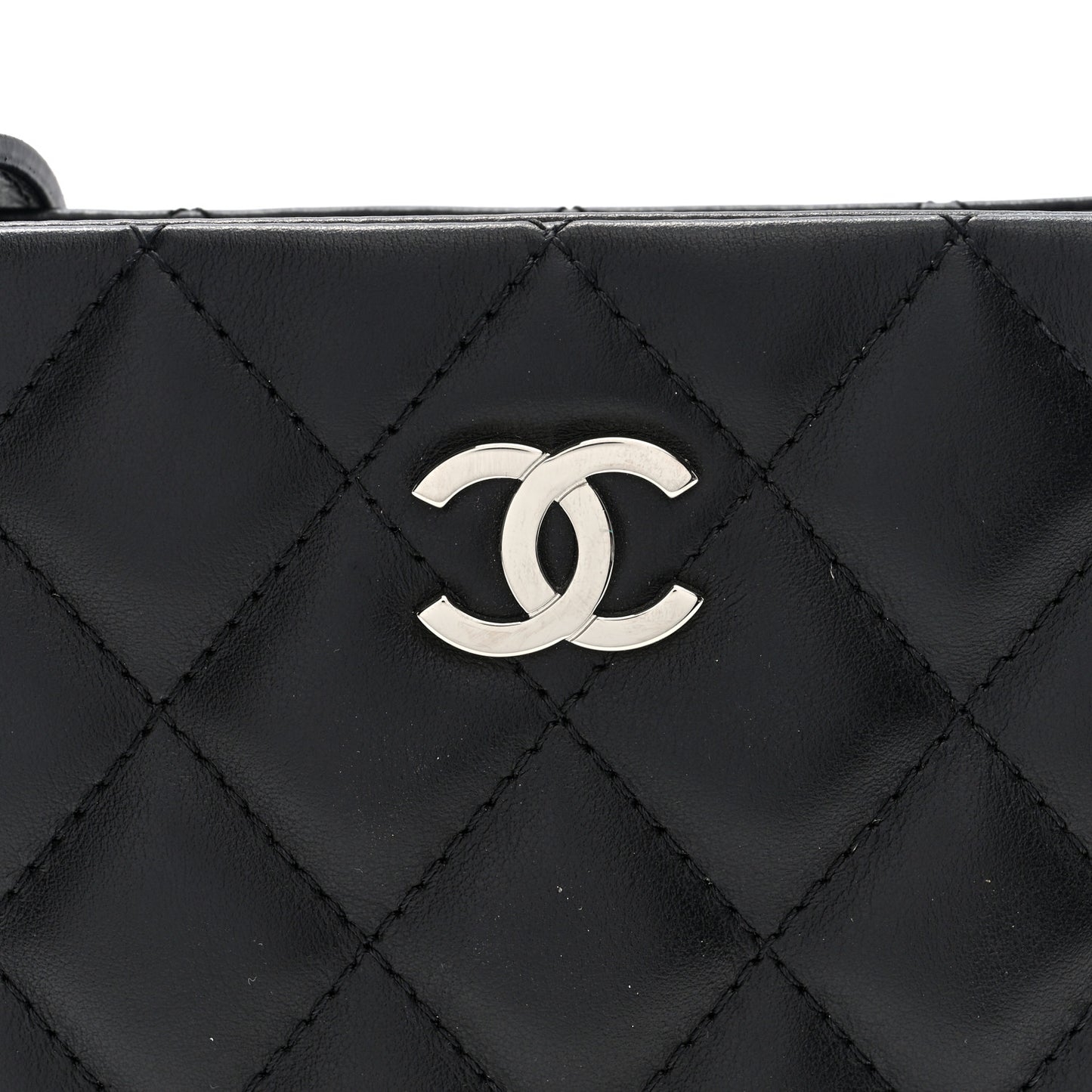 Lambskin Quilted Uniform Crossbody Bag Black