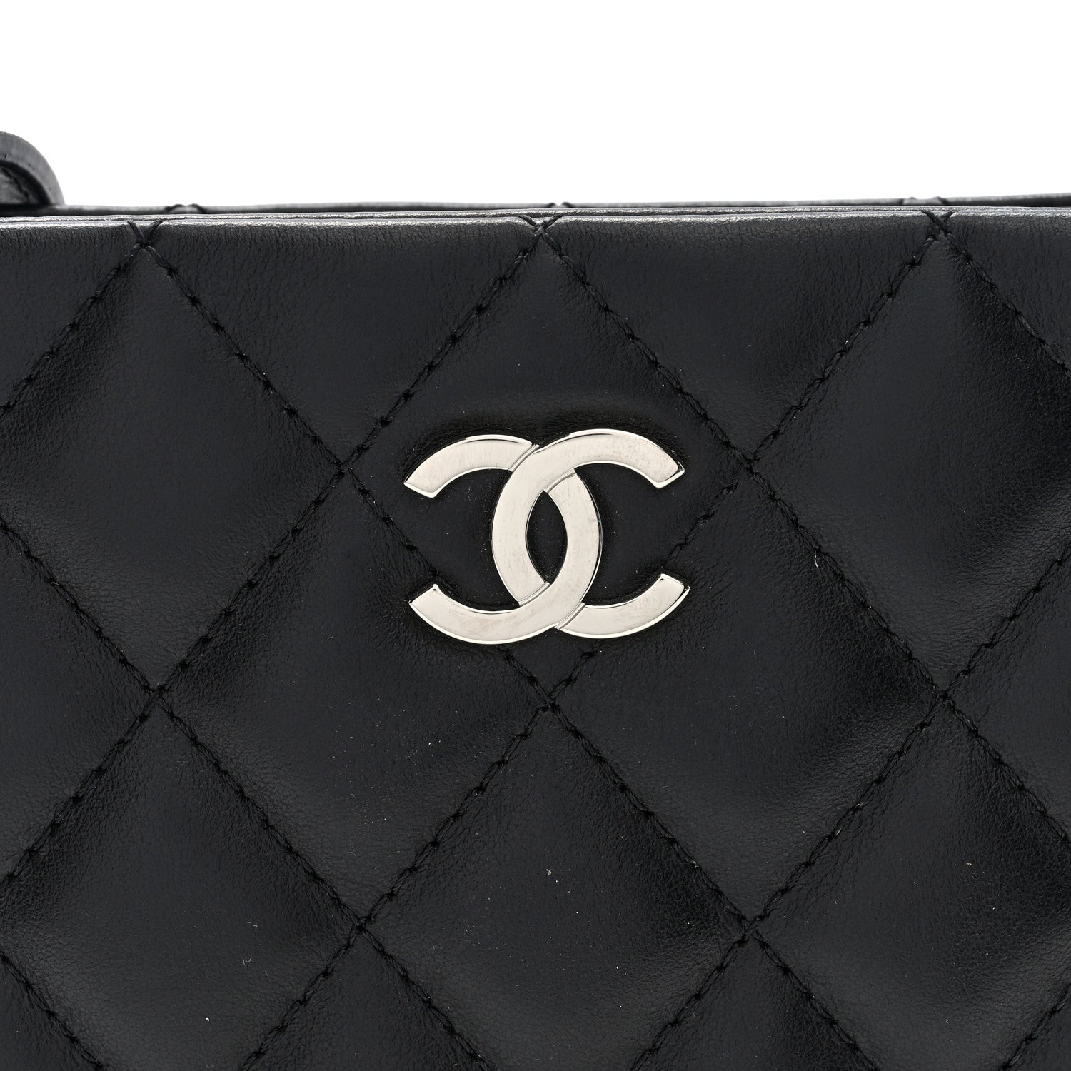 Chanel Lambskin Quilted Uniform Crossbody Bag Black 9 of 11