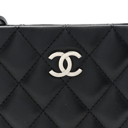 Chanel Lambskin Quilted Uniform Crossbody Bag Black 9 of 11