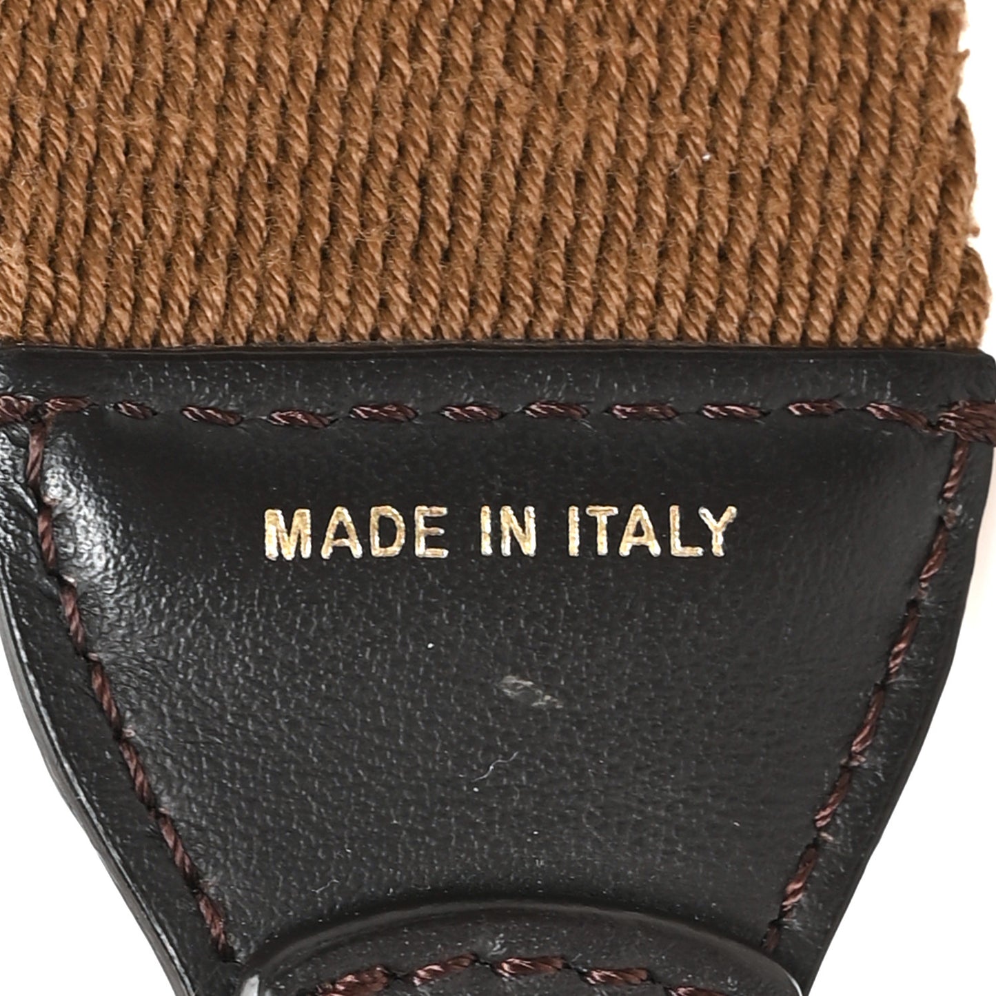 Ribbon Vitello Century FF 1974 Flat Studded Strap You Fango Marrone Ebano