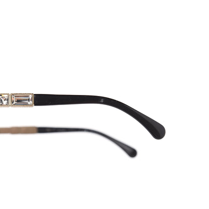 Chanel Crystal Baguette Polarized Square Sunglasses 5308-B Black 9 of 11