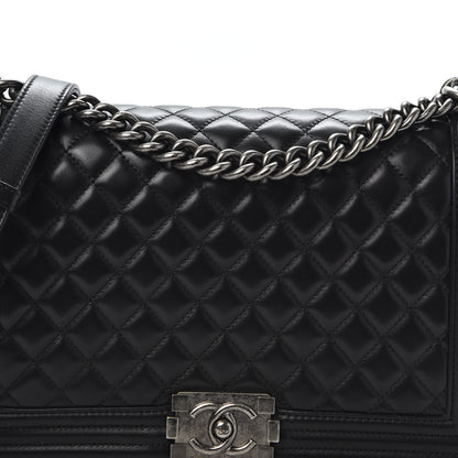 Chanel Lambskin Quilted New Medium Boy Flap Black 9 of 10