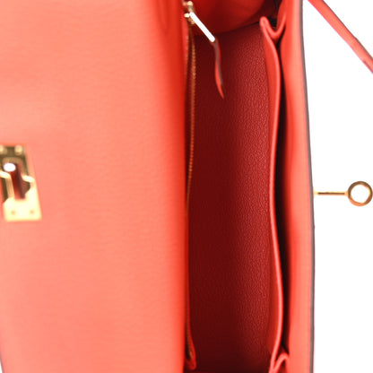 Hermes Togo Kelly Retourne 25 Orange Poppy 5 of 11
