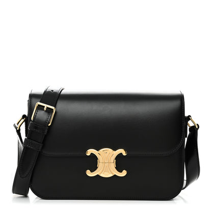 Celine Shiny Calfskin Medium Triomphe Black 1 of 10