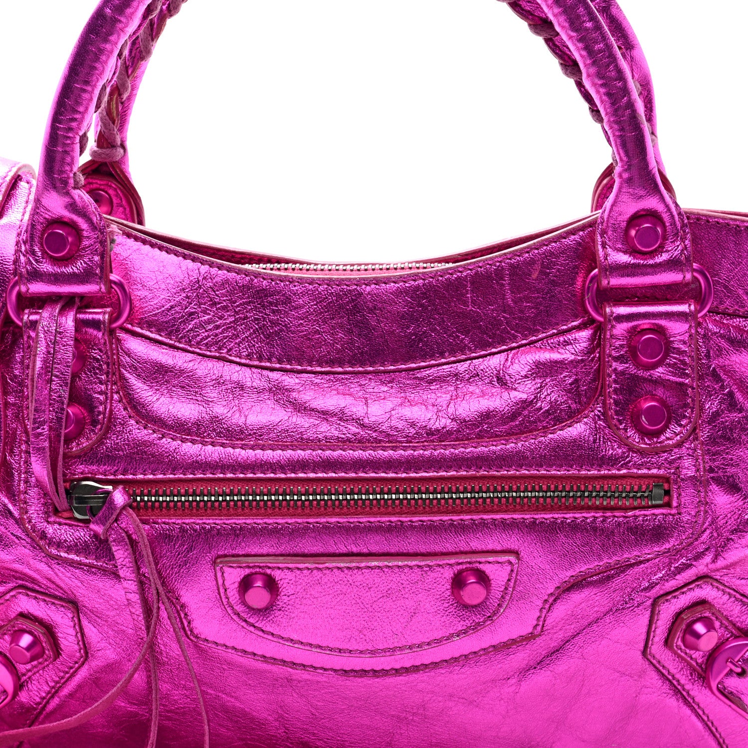 Balenciaga Metallic Chevre Classic Hardware First Magenta 8 of 10