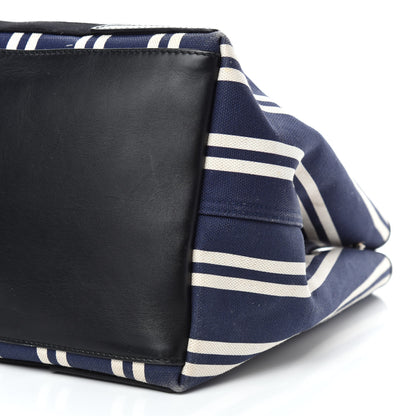 Balenciaga Canvas Navy Striped Cabas M Navy 11 of 18