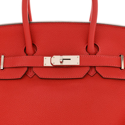 Hermes Togo Birkin 35 Rouge Casaque 6 of 12