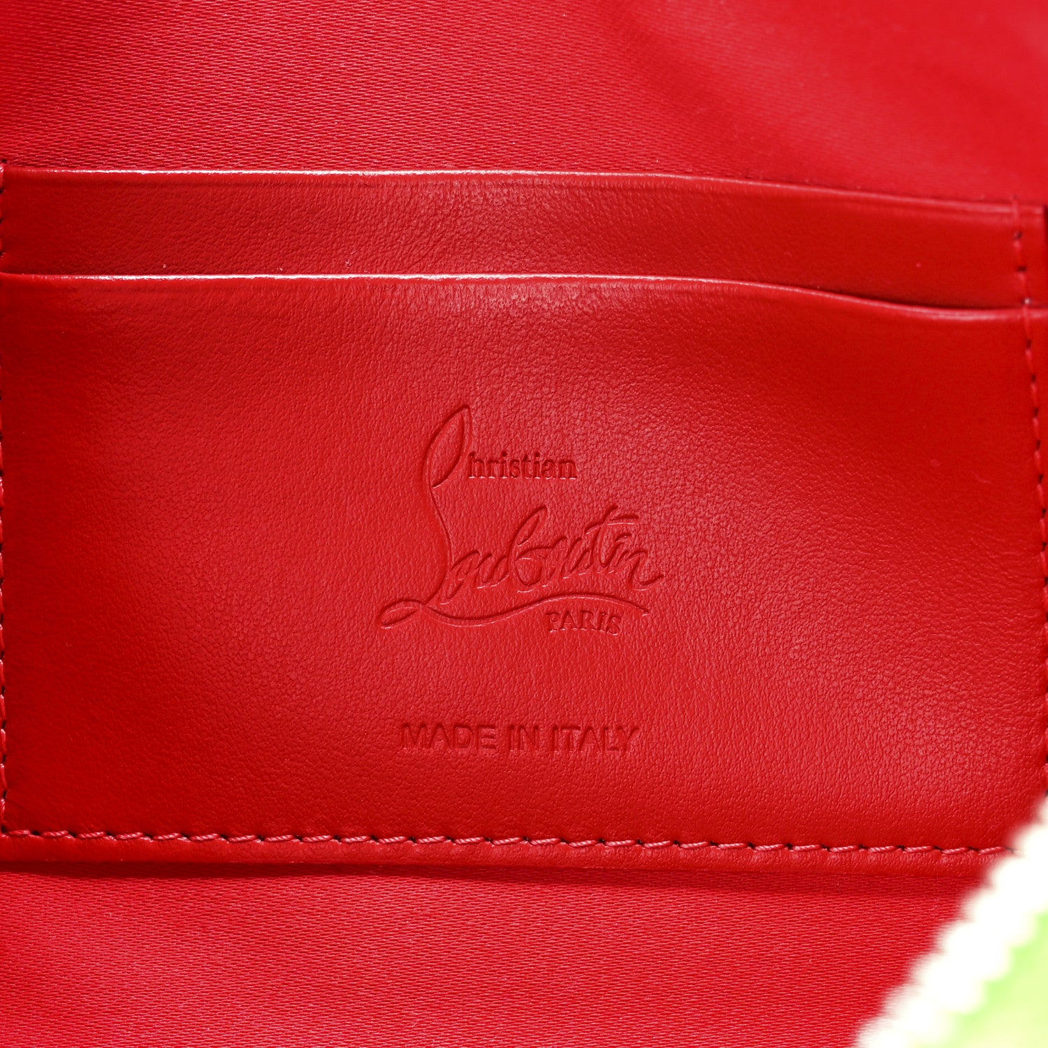 Christian Louboutin Calfskin Loubila Loubinthesky Chain Clutch Neon Green 6 of 10