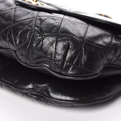 Chanel Aged Glazed Calfskin Quilted Large Bubble CC Flap Black 6 of 9