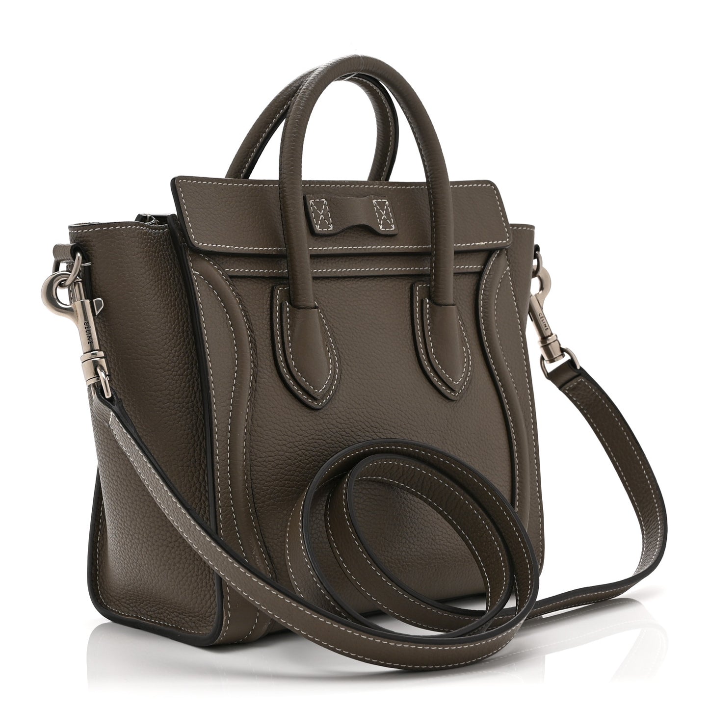 Drummed Calfskin Nano Luggage Souris