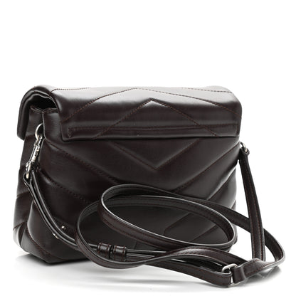 Saint Laurent Calfskin Y Quilted Monogram Toy Loulou Monogram Crossbody Bag Black Tulipe 3 of 10