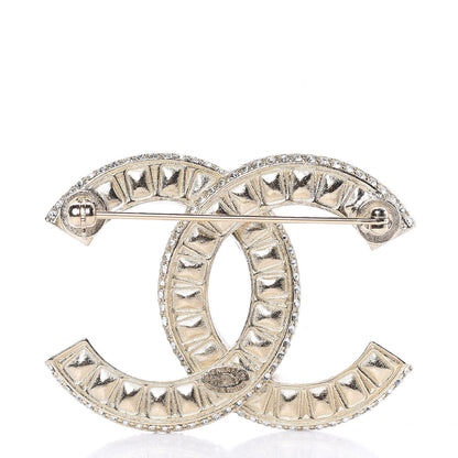 Chanel Baguette Crystal CC Brooch Gold 3 of 5