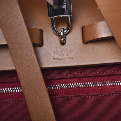 Hermes Vache Hunter Toile Herbag Zip 31 PM Rubis 6 of 11