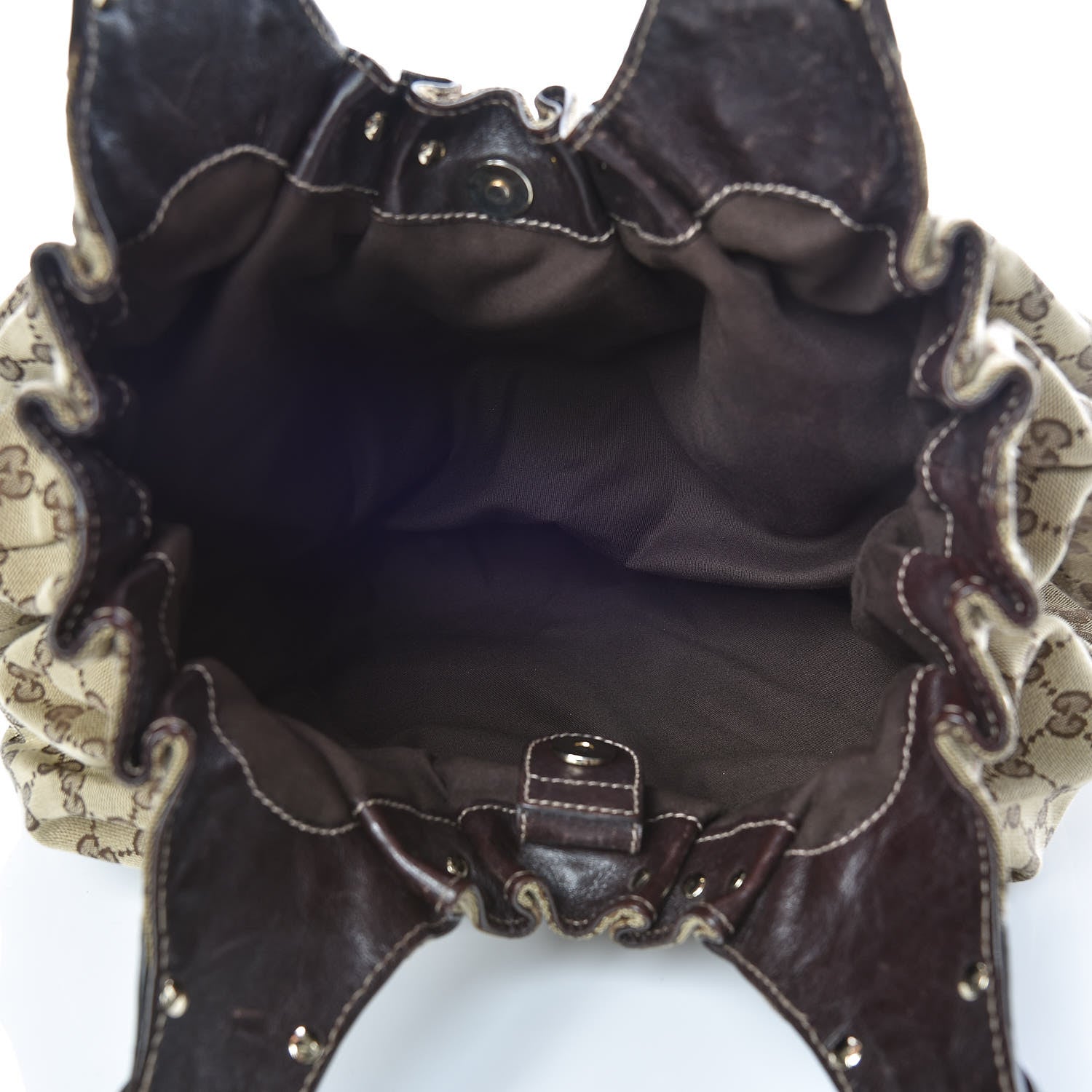 Gucci Monogram Studded Pelham Tote Dark Brown 7 of 10
