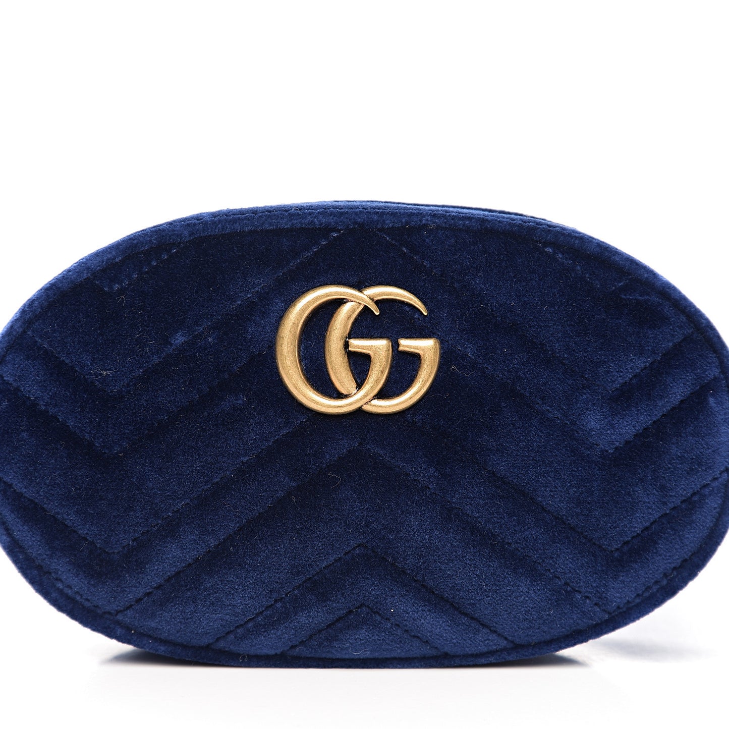 Velvet Matelasse GG Marmont Belt Bag 85 34 Cobalt Blue