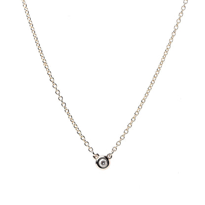 Tiffany 18K Rose Gold Diamond .03ct Elsa Peretti Diamonds by the Yard Pendant Necklace 4 of 7