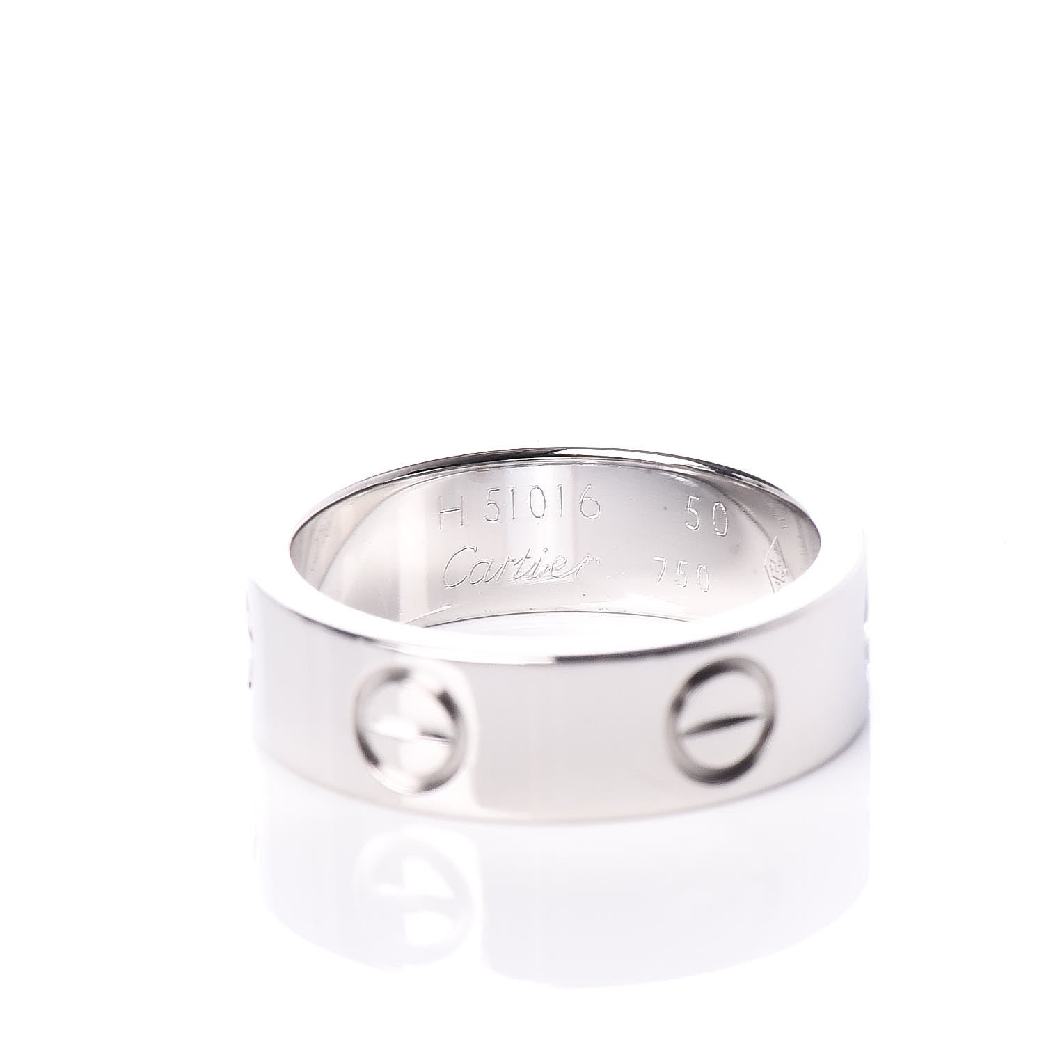 Cartier 18K White Gold 5.5mm LOVE Ring 50 5.25 4 of 4