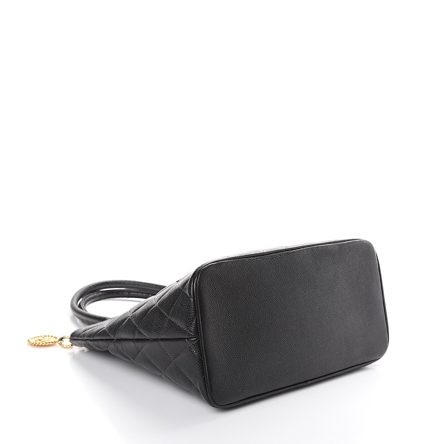 Caviar Quilted Medallion Tote Black