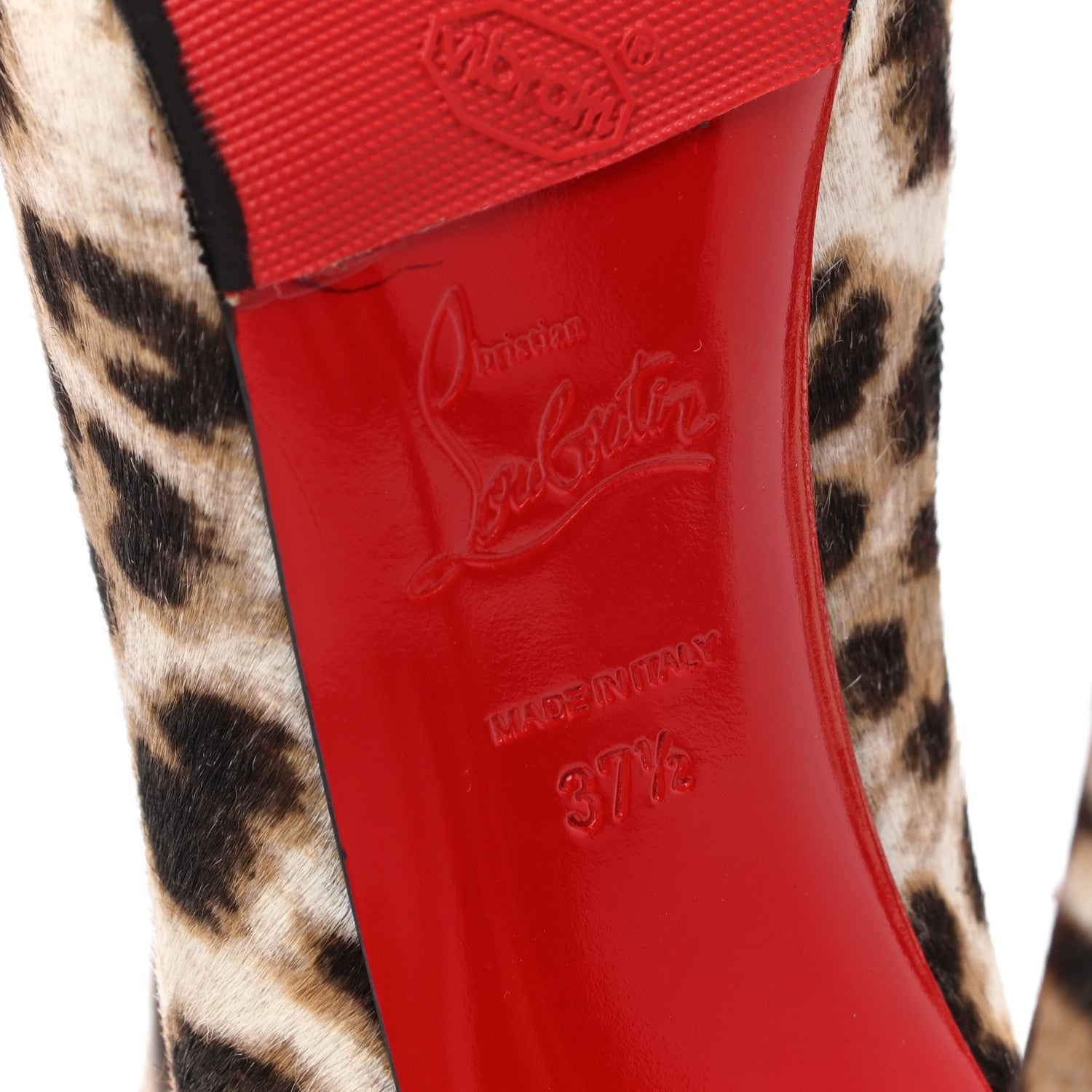 Christian Louboutin Calf Hair Leopard Print So Kate Booty 100 Ankle Boots 37.5 Brown 6 of 7