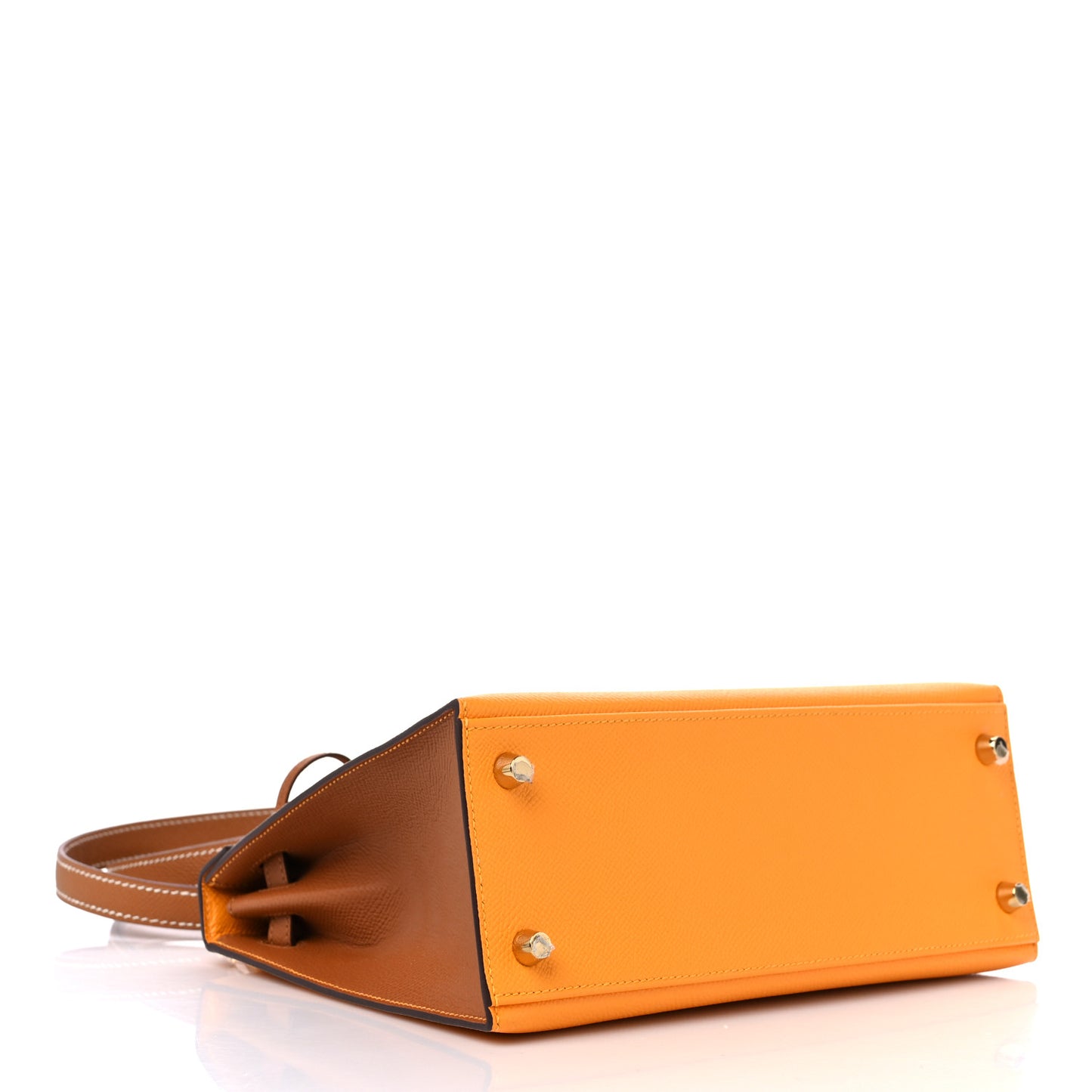 Epsom Horseshoe Kelly Sellier 25 Jaune D'Or Gold