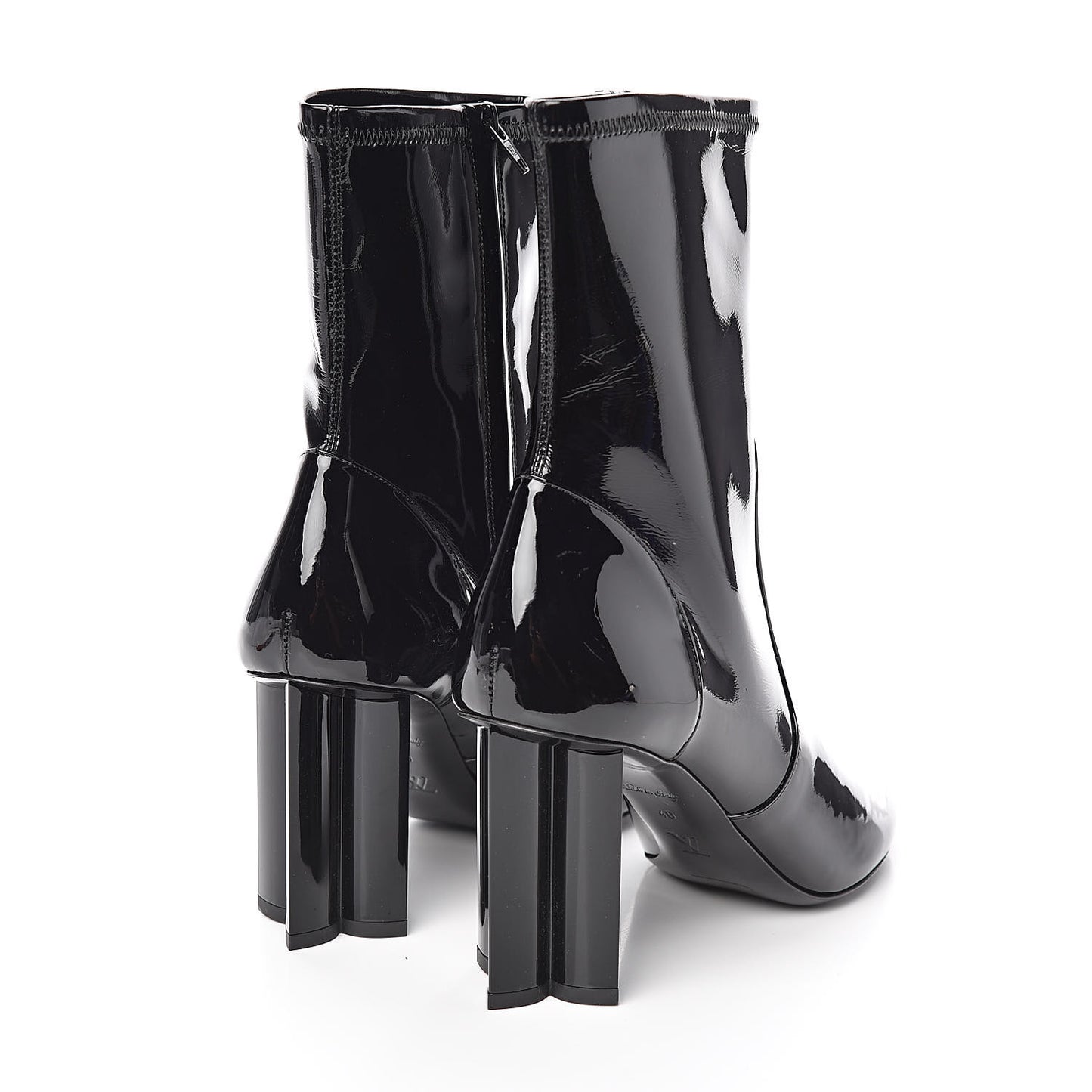 Patent Uniformes Silhouette Ankle Boots 40 Black