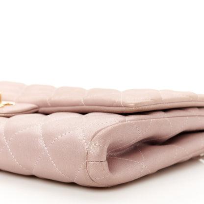 Chanel Iridescent Calfskin Quilted Clutch With Chain Flap Pink 11 of 12