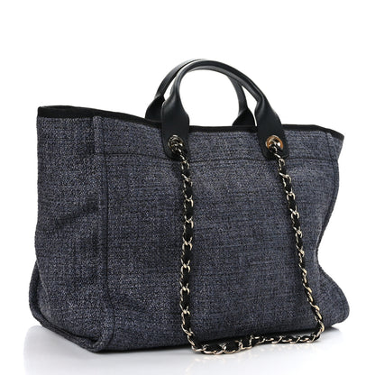 Chanel Lurex Boucle Medium Deauville Tote Black 3 of 9