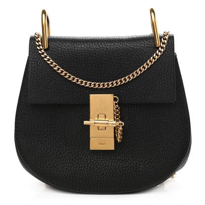 Chloe Grained Lambskin Mini Drew Shoulder Bag Black 1 of 12