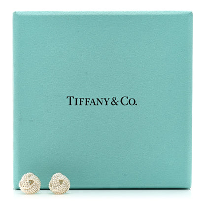 Tiffany Sterling Silver Twist Knot Earrings 5 of 5