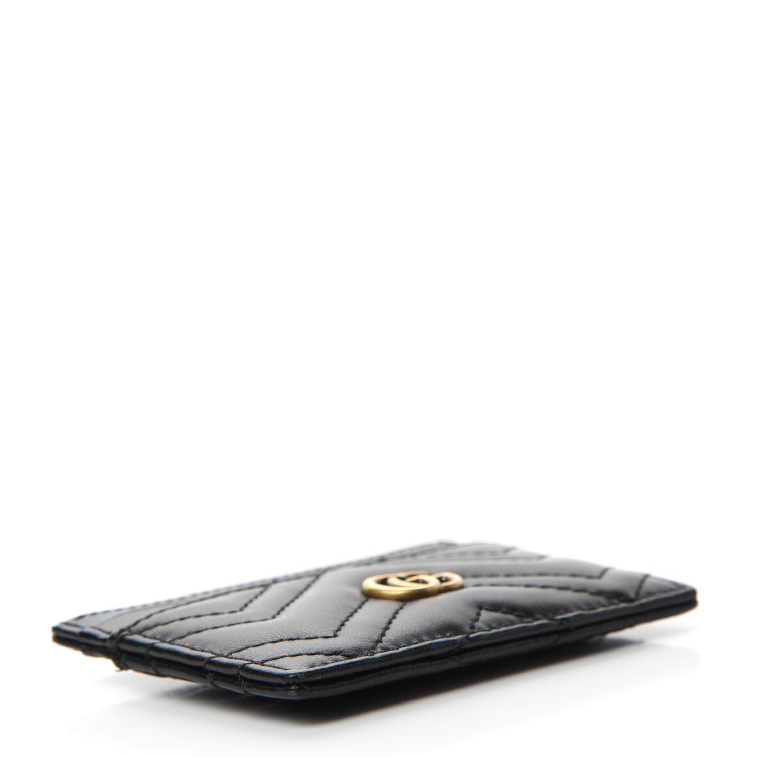 Gucci Calfskin Matelasse GG Marmont Card Holder Black 4 of 8