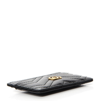 Gucci Calfskin Matelasse GG Marmont Card Holder Black 4 of 8