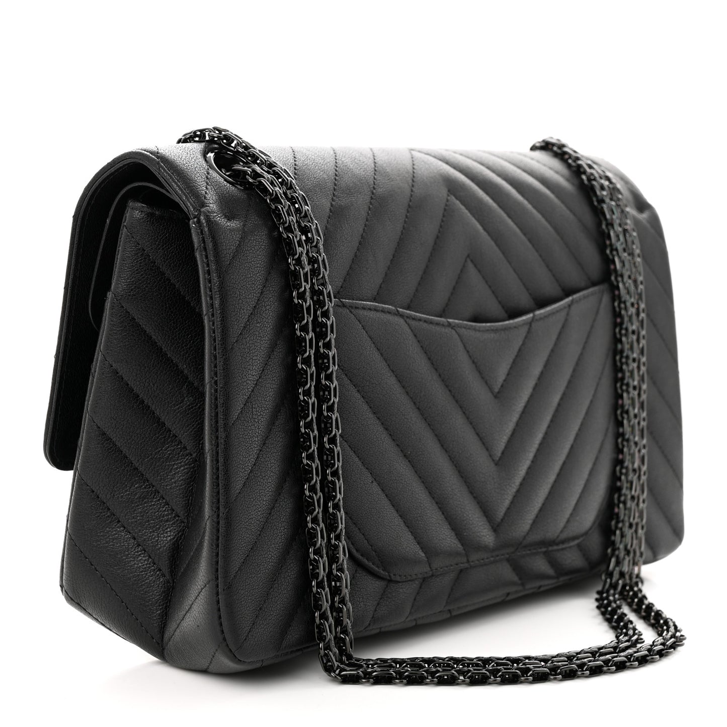 Sheepskin Chevron Quilted 2.55 Reissue 226 Flap So Black