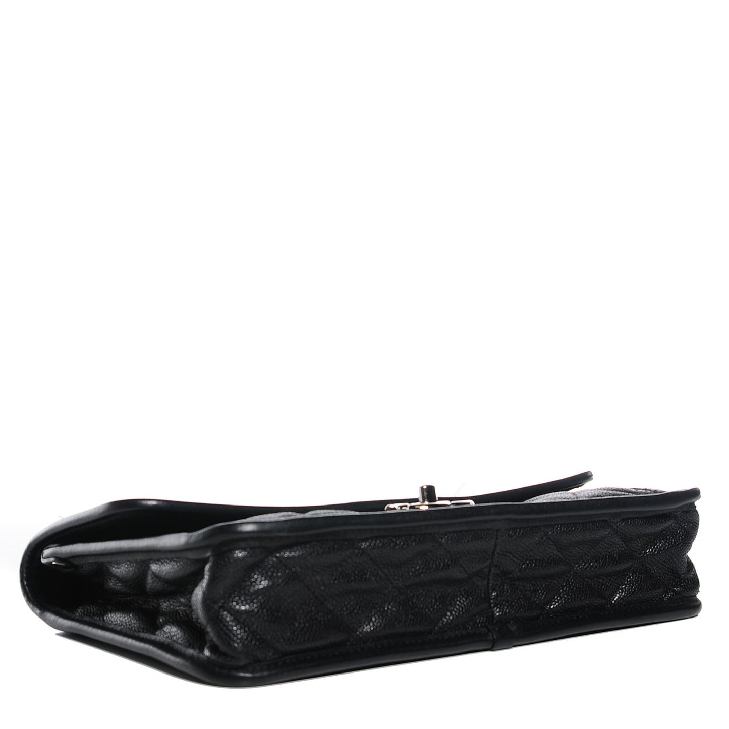 Caviar Quilted French Riviera Medium Flap Black